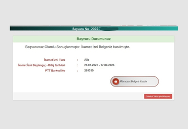Türk ikamet izni başvuru evrakları
